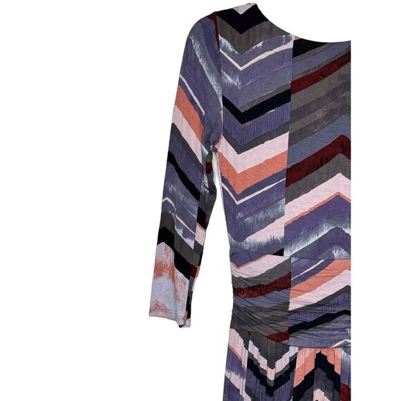 Anthropologie Maeve Women's  Maxi Dress Chevron Striped Lined Knit StretchXS - Picture 9 of 12